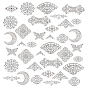 DIY Jewelry Making Kits, including 144Pcs 12 Styles Alloy & Iron Filigree Joiners