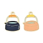 Alloy Enamel Pendants, Kettle Charms, Golden