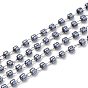 TOHO Japan Import Seed Beads, Handmade Glass Beaded Chains, Soldered, with Stainless Steel Findings, Plated, Column, Stainless Steel Color