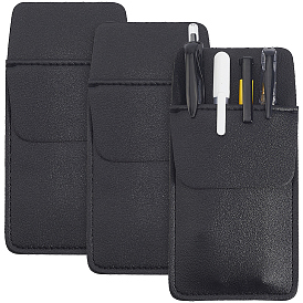 Прямоугольный кожаный чехол для ручки, кейс для хранения канцелярских принадлежностей