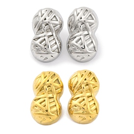 Ионное покрытие (ip) 304 серьги-гвоздики из нержавеющей стали, арахис