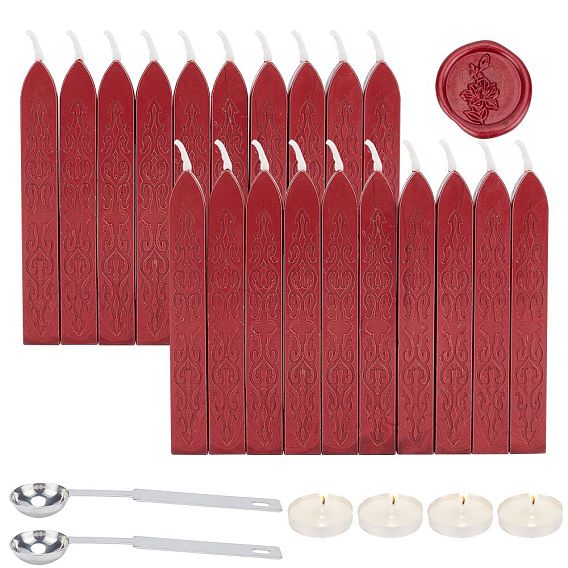 DIY Scrapbook Kits, Including Candle, Stainless Steel Spoon and Sealing Wax Sticks