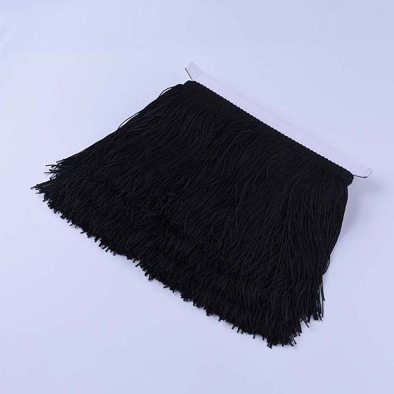 10 Yards Polyester-Quasten-Spitzenband, Spitzenbesatz mit Fransen, Makramee-Band