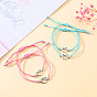 Colorful Heart Knotted Bracelet: Creative Alloy Weaving Card Hand Chain for Women