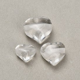 Natural Quartz Crystal Beads, Rock Crystal, Heart