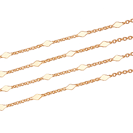 Латунные цепные цепи, кабельные цепи, с катушкой, пайки, ромб