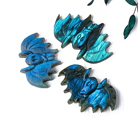 Украшения для выставки скульптур из натурального лабрадорита, для домашнего офисного стола, летучая мышь