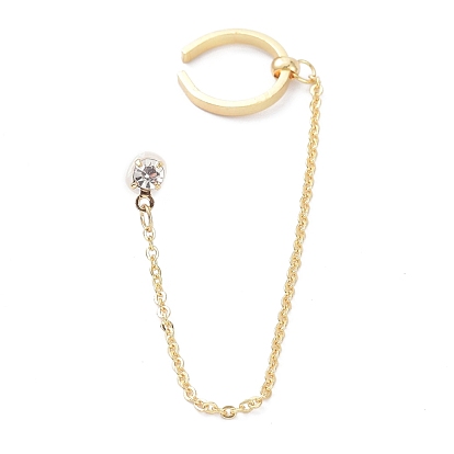 Ear Cuff Wrap Climber Earrings, Crawler Earrings Dangling Chain, with Silver Pin, Ring