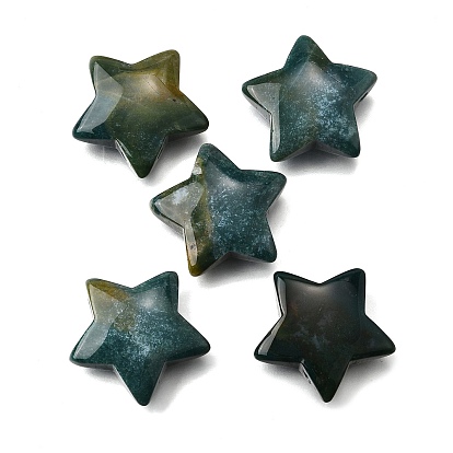 Природные моховой агат подвески, звезды прелести