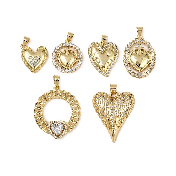 Латунные микро проложить кубического циркония подвески, долговечный, без кадмия и без свинца, стойки покрытие, реальный 18 k позолоченный