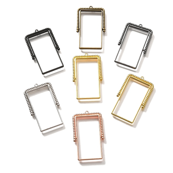 Подвесные подвески из сплава, для diy уф смолы, эпоксидная смола, без кадмия, без никеля и без свинца, прямоугольные