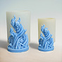 3D Halloween Fire Skull DIY Food Grade Silicone Candle Molds, Aromatherapy Candle Moulds, Scented Candle Making Molds