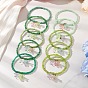 10шт. акриловых браслетов с подвесками, стеклянные бусины эластичные браслеты для женщин, цветок