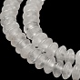 Natural Quartz Crystal Beads Strands, Saucer Beads, Rondelle