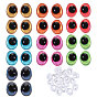 14пары 7цвета пластиковые глаза для поделок, овальные