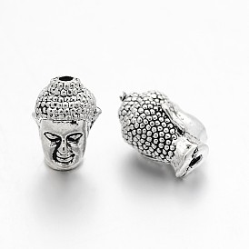 Alloy 3D Buddha Head Beads