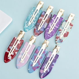 Заколки из кожи аллигатора из ацетата целлюлозы, аксессуары для волос для женщин и девочек