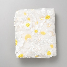 Flower Pattern Polyester Fabric for DIY Crafts, Garment Accessories