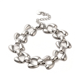 304 Stainless Steel Teardrop Link Chain Bracelets