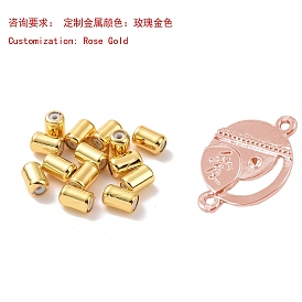 Латунные бусины, с резиновой, ползунки, колонка