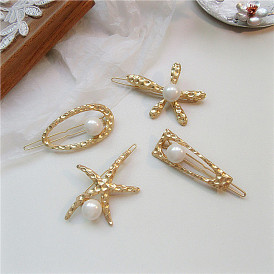 Geometric Ellipse Triangle Starfish Flower Hair Clip Frog Clip Top Clip Side Clip Girl.