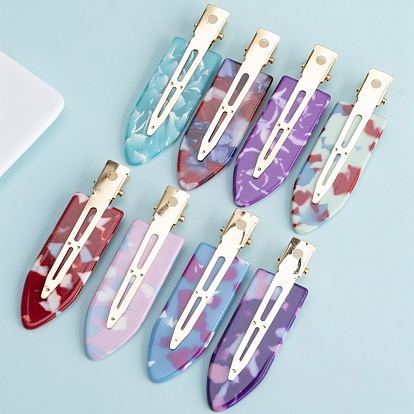 Заколки из кожи аллигатора из ацетата целлюлозы, аксессуары для волос для женщин и девочек