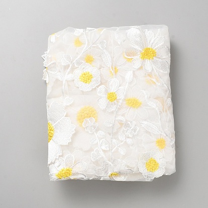 Flower Pattern Polyester Fabric for DIY Crafts, Garment Accessories