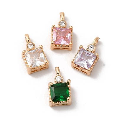 Латунь прелести, со стеклом, квадратный, золотые