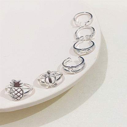 Латунные кольца на пальцах манжеты, платина