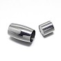 Column 304 Stainless Steel Magnetic Clasps with Glue-in Ends