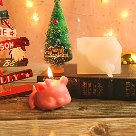 Moldes de vela de silicona diy, para hacer velas perfumadas, ciervos de Navidad