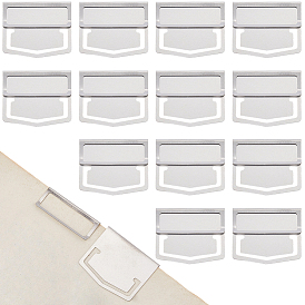 24Pcs Stainless Steel Bookmarks Page Clip, Mini Index Clamp Label Clip, Stationery Gifts