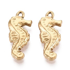 304 подвески из нержавеющей стали, очарование морского конька, ионное покрытие (ip)