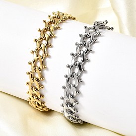 Панк-стиль 304 браслеты из нержавеющей стали с завитками для женщин