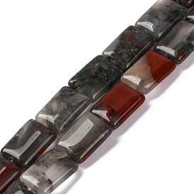 Natural African Bloodstone Beads Strands, Rectangle