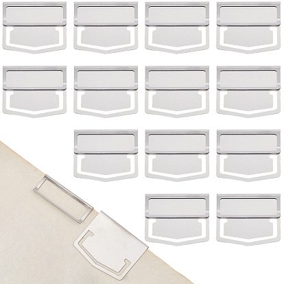24Pcs Stainless Steel Bookmarks Page Clip, Mini Index Clamp Label Clip, Stationery Gifts