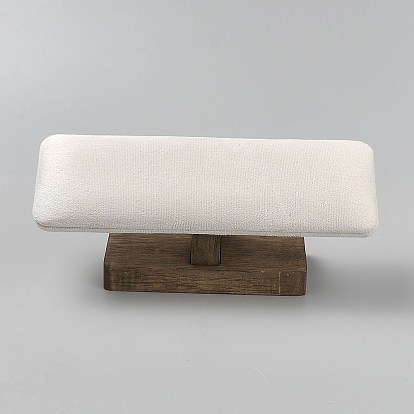 Бархатные подставки для браслетов с Т-образной планкой на деревянной основе, держатель органайзера для часов, Браслет