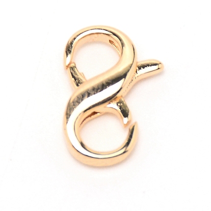 Brass Double Opening Lobster Claw Clasps, Infinity