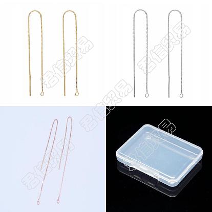 3 pares 3 colores 925 hallazgos para aretes de plata esterlina, cadenas de caja hilos de oreja