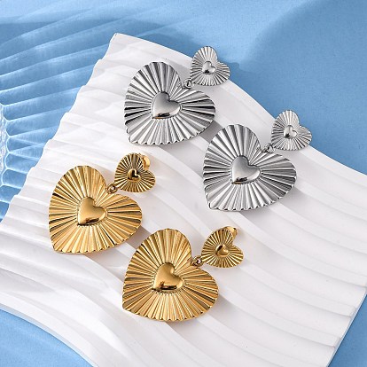 Сердце 304 из нержавеющей стали мотаться серьги стержня