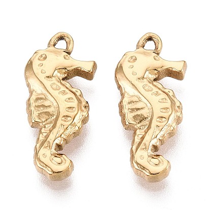 304 подвески из нержавеющей стали, очарование морского конька, ионное покрытие (ip)