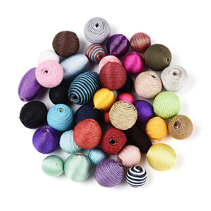 Бусины из вощеного шнура ручной работы