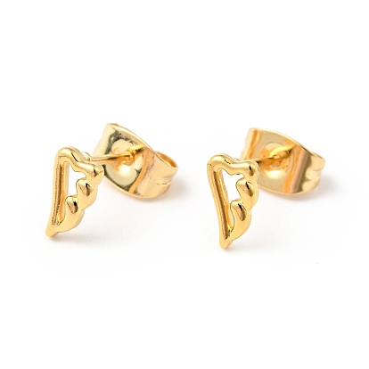 304 Stainless Steel Tiny Wings Stud Earrings with 316 Stainless Steel Pins for Women