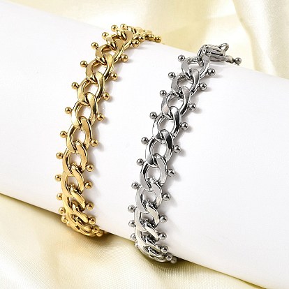 Панк-стиль 304 браслеты из нержавеющей стали с завитками для женщин