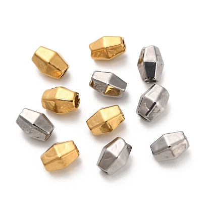 304 из нержавеющей стали бусы, двухконусные, граненые