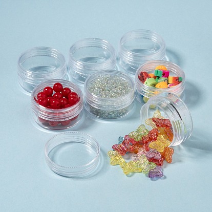 Plastic Beads Containers, Column, 3.9x2.1cm
