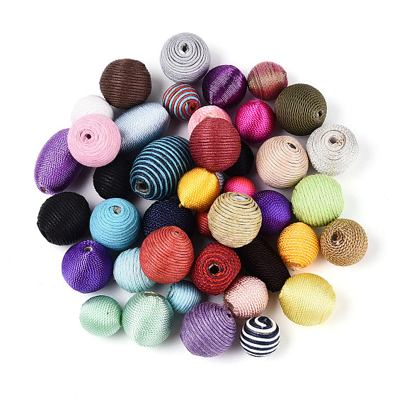 Бусины из вощеного шнура ручной работы