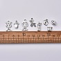 Baby Theme, Tibetan Style Alloy Pendants, Baby Girl & Baby Boy & Dummy Pacifier & Cup with Baby & Clothe with Baby & Baby Feet & Pram & Feeding-bottle