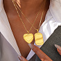 304 Stainless Steel Geometric Pendant Necklaces for Women, Golden