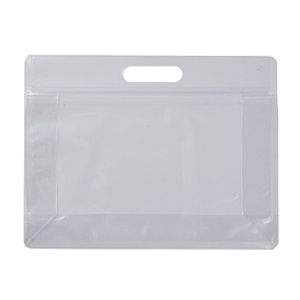 Bolsa de plástico transparente con cierre de cremallera, bolsa de plástico de pie, bolsas resellables, con mango